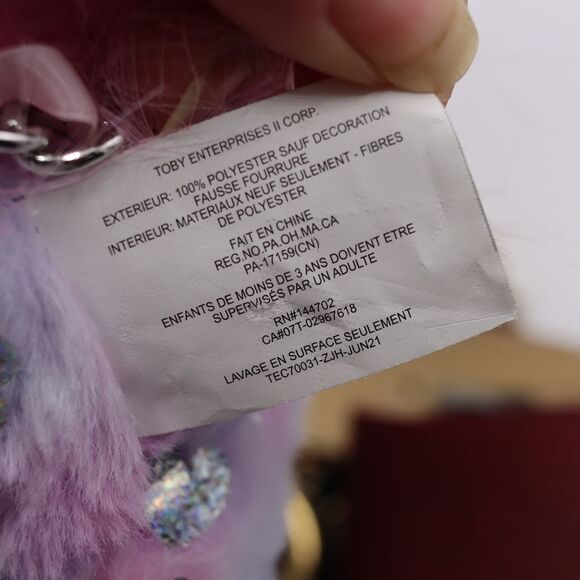 Toby Toys Unicorn Plush Bag Holo Hearts Chain Strap Plushcore Toycore Accessory - Picture 13 of 13